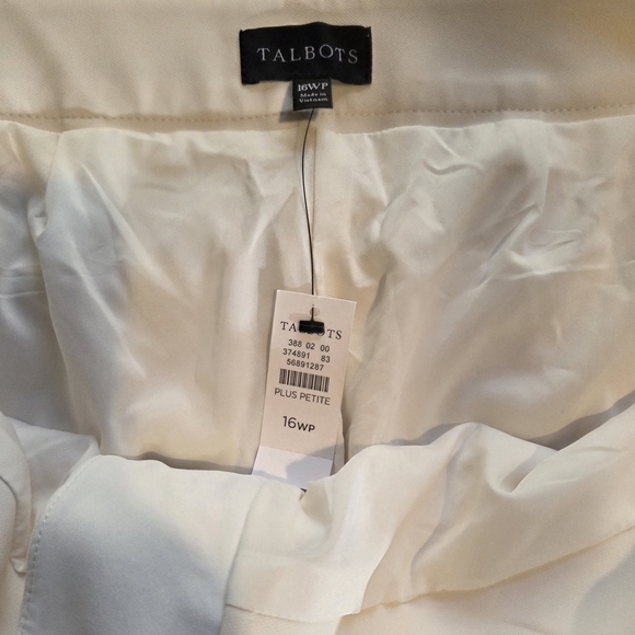 Talbots Cream Wide Leg Women's Pants - Picture 4 of 5